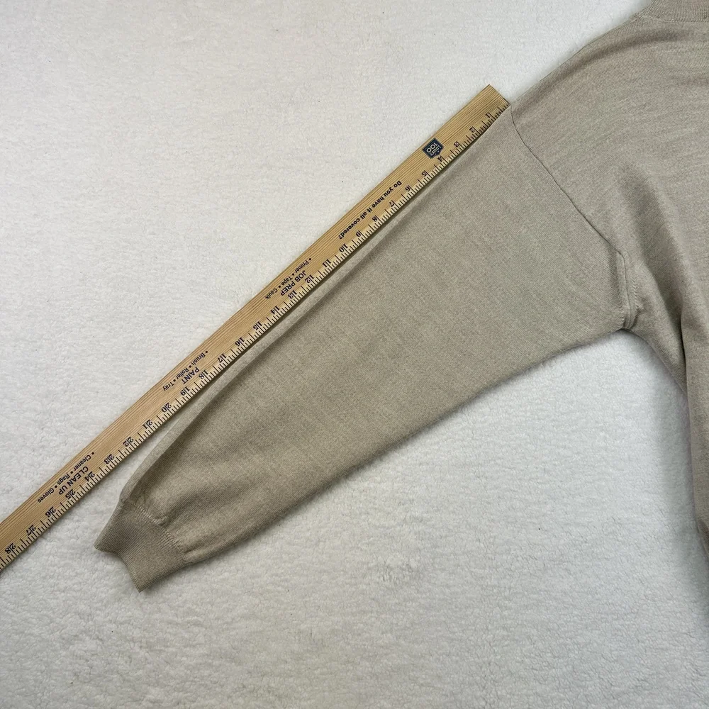 Brandini Sweater Mens Large Tall Woolmark 100% Merino Wool Crewneck Italy